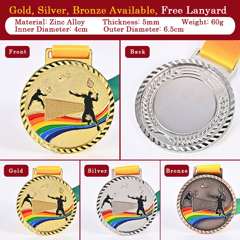 Custom Badminton Medals